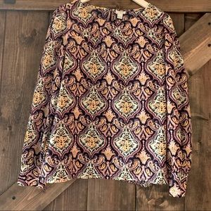 J CREW Multicolor Lightweight Round Neck Top